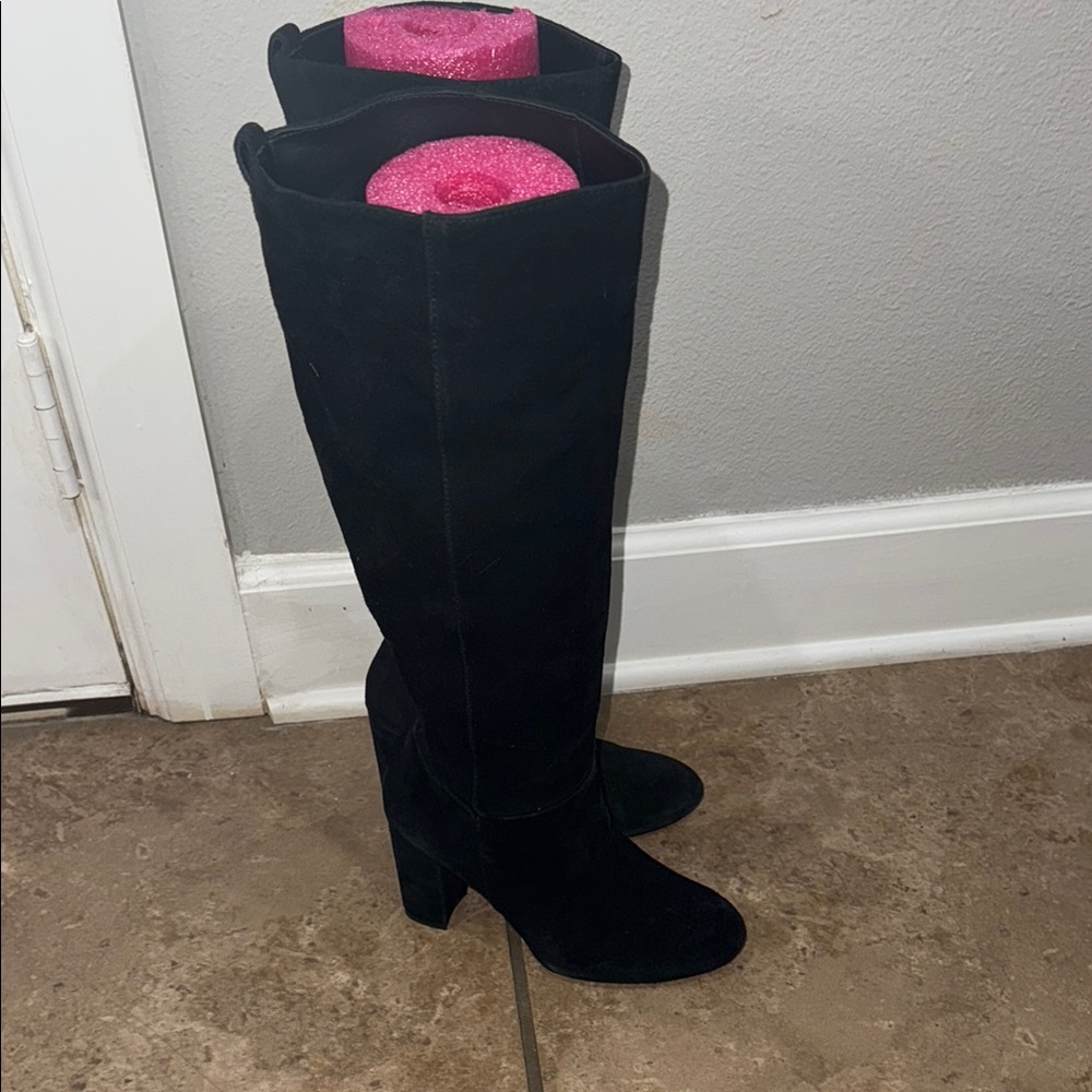 Sam Edelman Women's Suede Black Knee-High Boots